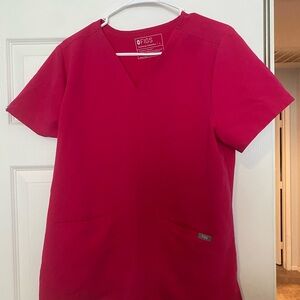 Figs Ultra Rose casma scrub top L